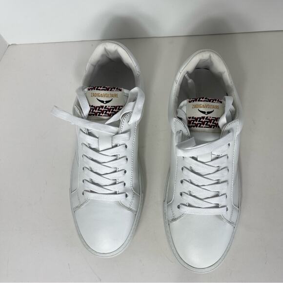 Zadig and Voltaire Low Top Flash Trainers Lighting Bolt Sneakers Unisex - Picture 12 of 16